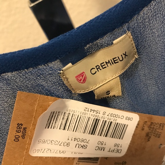 CREMIEUX royal blue with white beading tank! - Picture 4 of 5